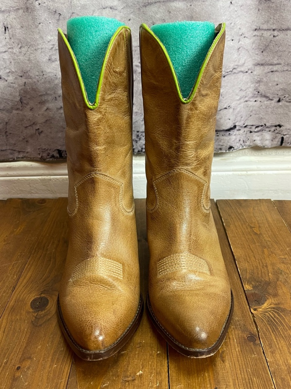 Free People Borderline Western Boots tan leather womens size 37.5 - Picture 2 of 9